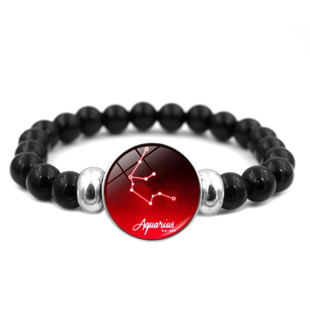 Bracciale Segno Zodiacale CECE&COLE Con Perline Nere: Gioiello Femminile Per Amiche, Regalo Astrologico Significativo - 2