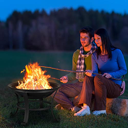 YAHEETECH 22\'\' Chiminea Wood Burning Outdoor Fireplace Stove - Thumbnail 6