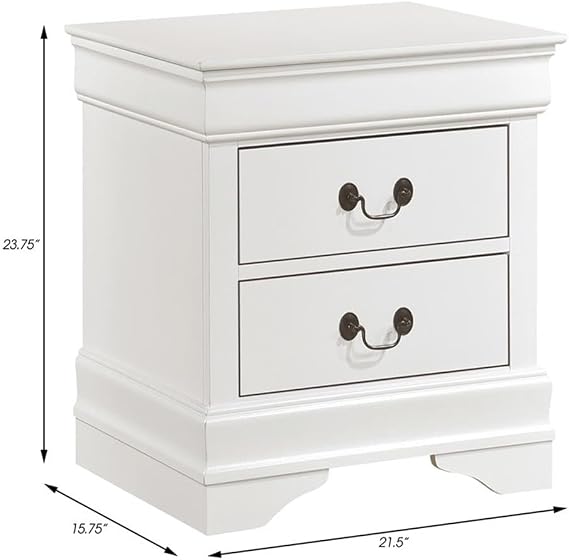 Homelegance Nightstand, White