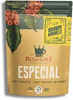 Café Especial Bourbon Amarelo Moido Torra Média 250 g REI DO CAFE 100% Arábica Alta Mogiana Cafeteria Tradicional de Santos