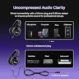 Linsoul Kiwi Ears Ellipse – studyjne słuchawki nauszne z dynamicznym przetwornikiem, przewodowe słuchawki stereo Hi-Fi do gier, konstrukcja otwarta, z odłączanym kablem, dla muzyków i audiofilów