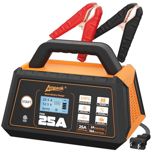 Ampeak 25A 12V Battery Charger and Trickle Charger,...