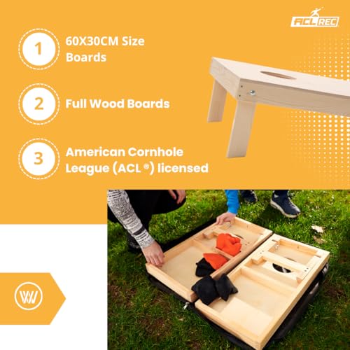 Cornhole Set Mini Wicked Wood le jeu de lancer compact 60x30cm pour petits espaces