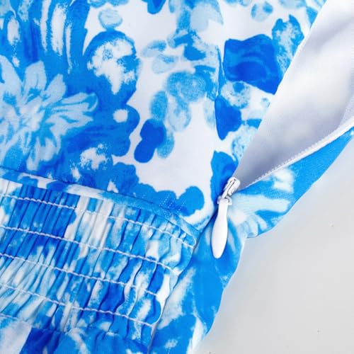 Image of GRACE KARIN 2026 Women's Summer Floral Wedding Guest Dress,Beach Flowy A Line Maxi Off Shoulder Bridesmaid Dresses