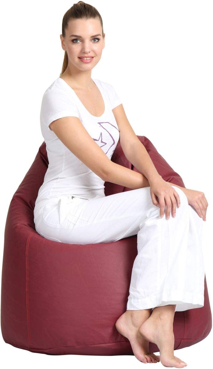 COMFYPvc Large Bean Bag, Maroon - Red