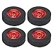 VGEBY RC Car Tire, 4Pcs Durable RC Wheel Remote Control Tires Anti-Slip Rubber RC Car Tyre for WPL D12 Car(red) Model car Accessories