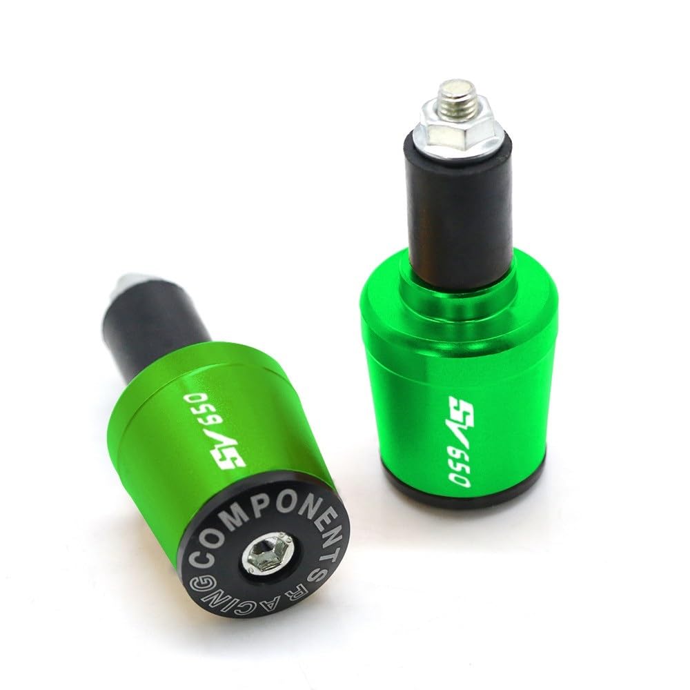 Manillar Suzuki SV 650 tapa extremos CNC verde accesorios moto contrapesos 7/8