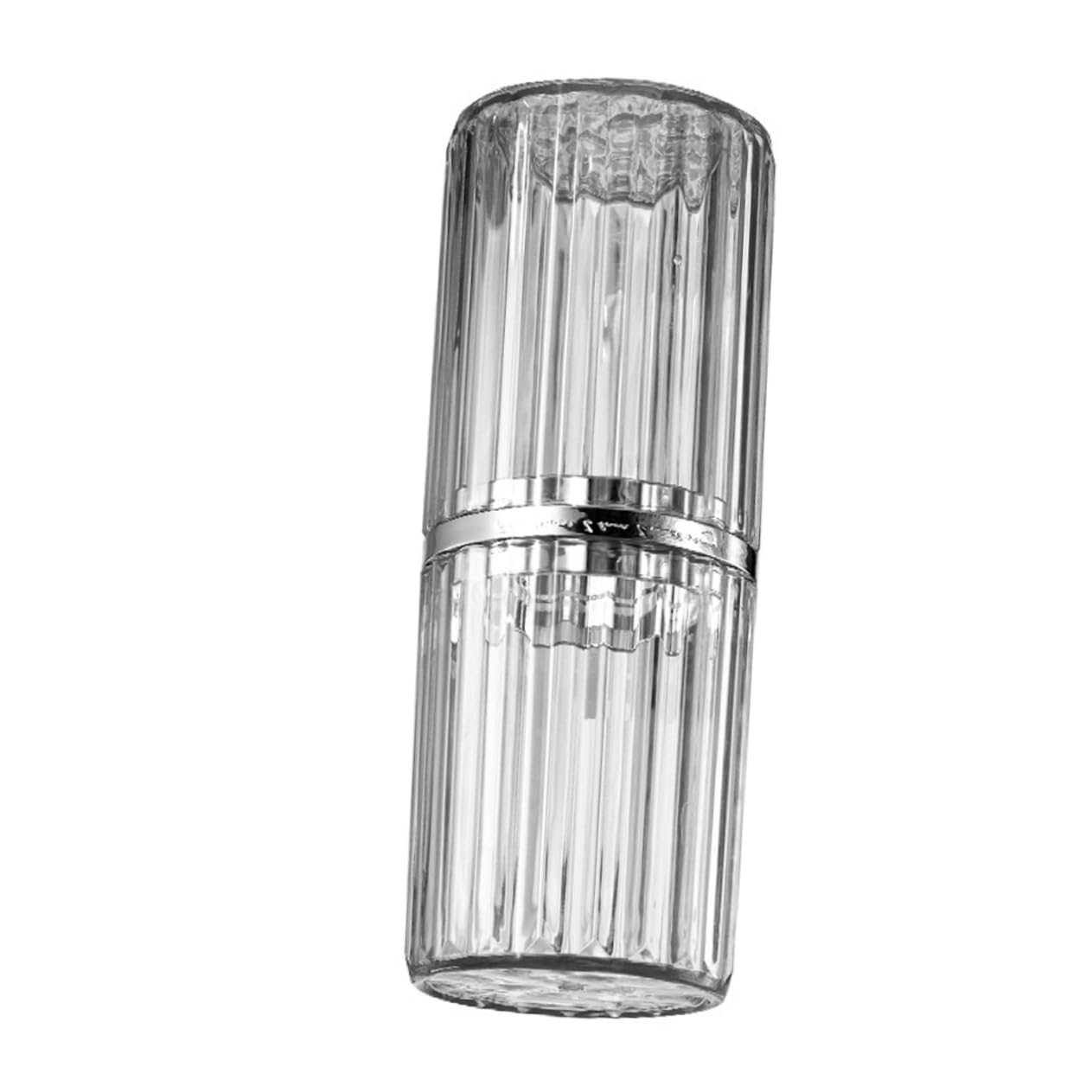 4 Piezas Estuche Portátil Transparente con Rayas para Cepillos y Pasta de Dientes Organizador Espacioso y Duradero para Viaje Camping y Negocios