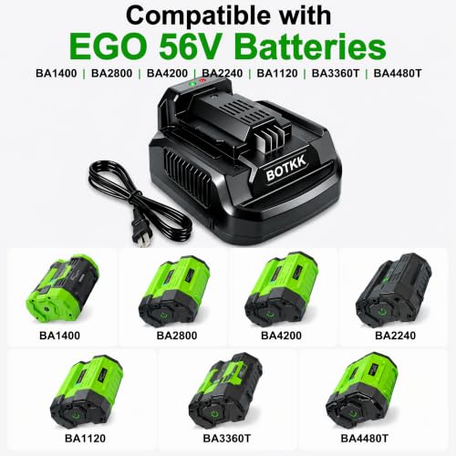 Image of 【Upgraded Faster!!】 Rapid Charger Replacement for EGO 56V Battery Charger CH2100 CH3200 CH5500 CH7000 CH2800D, Compatible with EGO 56V Battery BA1400 BA2800 BA4200 BA2240 BA1120 BA3360T BA5600T