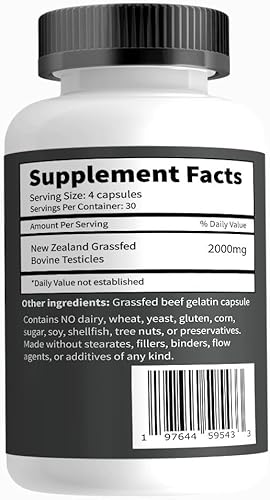 Miniatura 2 de Primal Being Testículos de carne alimentada con pasto, apoya la vitalidad, la libido, la salud hormonal, la reproducción masculina - 120 cápsulas,