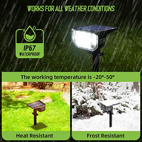 Litlisfly Solar Spot Lights Outdoor Landscape Lights, Ip67 Waterproof 50 Leds Solar Spotlight Outdoor Auto On/Off, Solar Outdoor Lights Garden Pool Tree Lights, 3 Modes Solar Spotlight For Yard,4Pack #TOP3