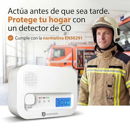 Miniatura 5 de Smartwares Detector De Monóxido De Carbono - Sensor De 10 Años - Con Pantalla Y Botón De Prueba - Fga-13041