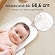 GROWNSY Babywaage mit abnehmbarem Tablett – Multifunktionale Waage für Babys, Neugeborene, Haustiere und Erwachsene bis 150 kg, mit Hold-Funktion, 70 cm Größenmessung, 5 Einheiten, LED-Anzeige
