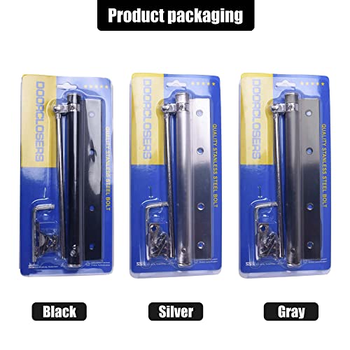 Soogree Safety Spring Door Closer, 304 Stainless Steel Noise Reduction Door Closer For Residential And Commercial - Silver #TOP7