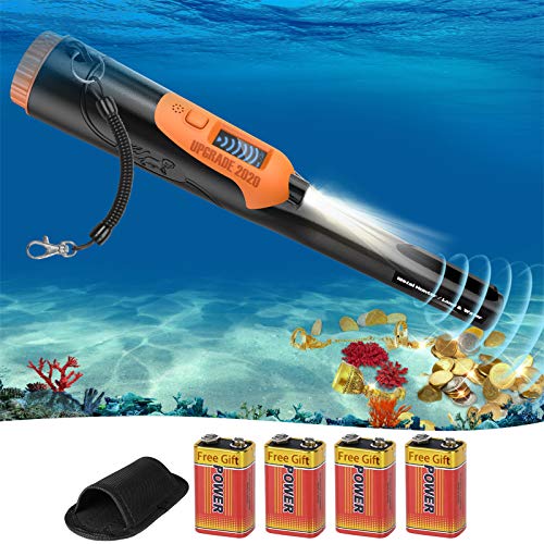 Metal Detector Pinpointer IP68 Waterproof High Sensitivity Metal Detector with LCD Display&Belt Holster For Treasure Hunting Tool Accessories for Adult and Kids(Three Mode-Fully Waterproof Pinpointer)