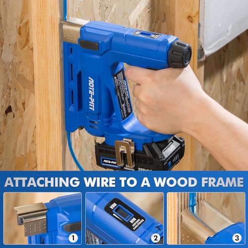 Aote-Pitt CNSL-20 20V Cordless Brad Nailer Drive 5/8'' Nails, 2 In 1 Staple Gun Nail Gun Battery Powered, 2.0Ah Electric Stapler 3/8 Inch Crown thumb #4