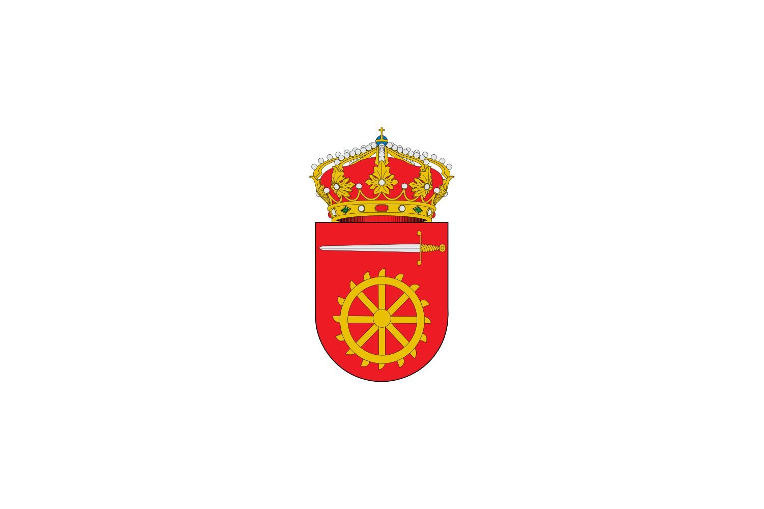 Drapeau d'Alía Cáceres grand format officiel de la ville