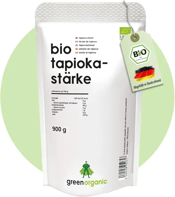 Bio Tapiokastärke glutenfrei - Ideal zum Backen, Kochen & Andicken - 900 g