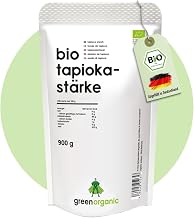 Organic Tapioca Starch - Gluten Free - Ideal for Baking, Cooking, Thickening, Bonding, Mochi, Organic Tapioca Beads, Bubble Tea - Packaged and Controlled in Germany - 900g