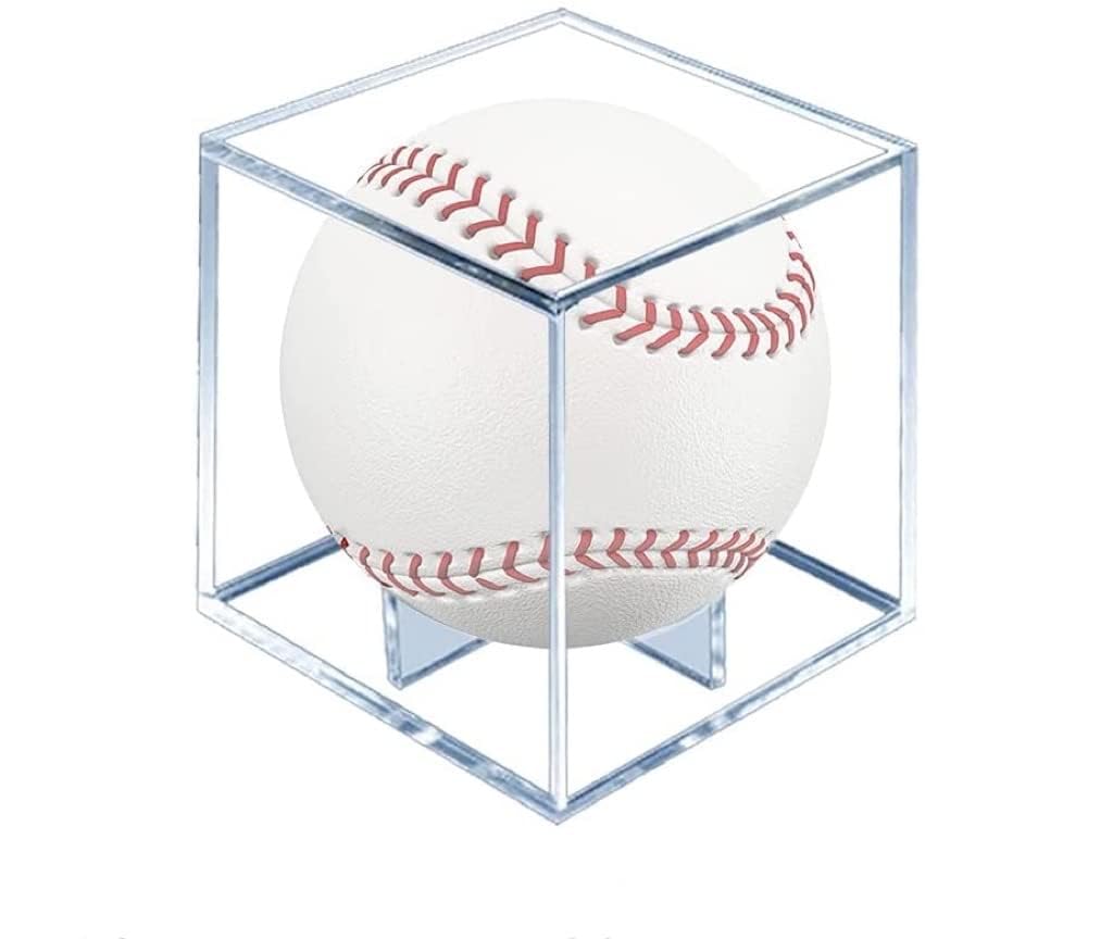 Przezroczysta witryna baseballowa, odporna na promieniowanie UV, przezroczysta, akrylowa, na piłkę golfową, oficjalne pudełko na wyświetlacz z autografem, stojak na piłkę baseballową, pyłoszczelna