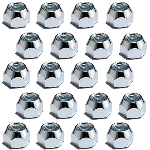 OZISENS 20pcs 1/2-20 Trailer Lug Nuts for Dexter EZ Lube Trailers Camper RV 1/2 Studs Trailer Wheel 509 Lug Nut Axle Hub Tire Lugs Nuts Open End Acorn Nut Zinc Plated