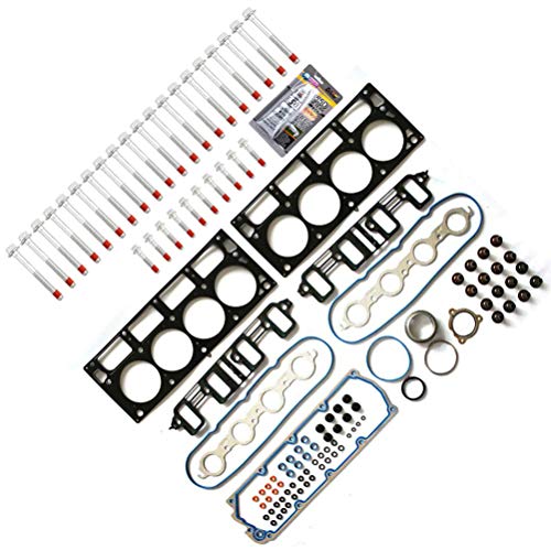 QUALINSIST Engine Sealing ReplA-Cement Part Full Gasket Set Head Bolts Kits for 2004-2009 B-uick LA-Crosse 5.3L C-adillA-C CTS 5.7L