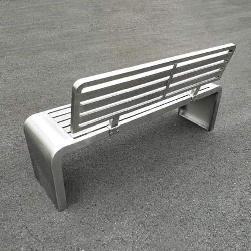 Stainless Steel Backless Bench for Indoor/Outdoor Use, Weatherproof Metal Garden Patio Seating, 500 kg Capacity, Perfect for Porches and Gardens (120cm/47in)