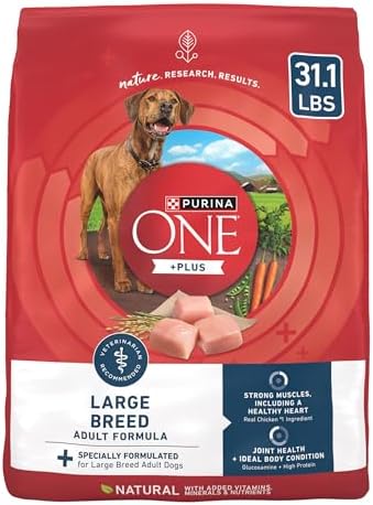 Purina One +Plus Dry Dog Food for Large Adult Dogs High Protein, ...