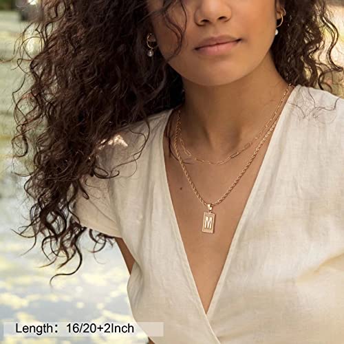 Gold Layered Necklaces For Women, 14K Gold Plated Layering Snake Choker Necklace Paperclip Chain Necklace Square Letter G Initial Necklace Gold Layered Necklaces For Women Gold Necklaces For Women #TOP4