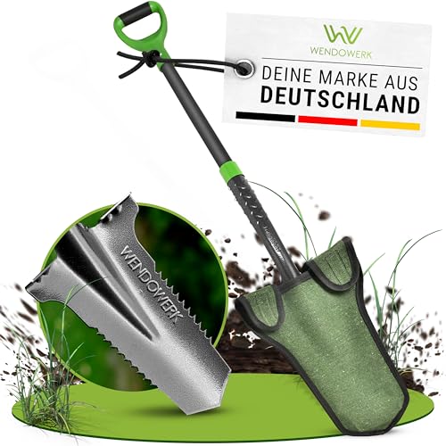 WENDOWERK® Spaten mit Wurzelsäge inkl. Schutzhülle - Wurzelspaten...