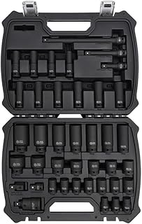 MichaelPro 1/2-Inch Drive Impact Socket Set Metric Sizes (11 to 32mm), 40-Piece Deep & Standard Socket Set 1 2 drive, CR-MO | MP005032