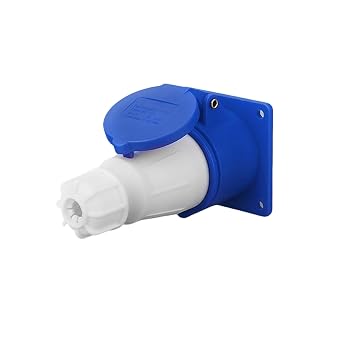 1Set Waterproof Industrial Connector Plug Socket,3Pin 16A 220V-250V 50/60Hz 2P+E IP44 Waterproof IEC60309 CEE/IEC Connector Power Connecting Socket Set 3-pin 16A Concealed Installation