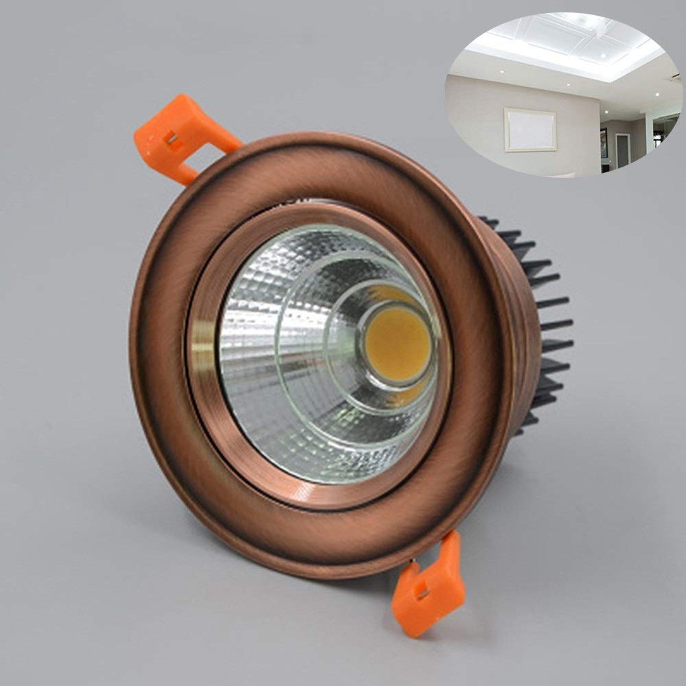 Focos empotrables led para evitar fatiga visual en tiendas y oficinas con panel circular cri 80+