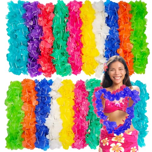 Colliers en plastique colorés avec motifs floraux tropicaux pour guinguette