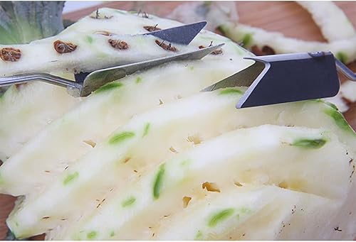 Miniatura 7 de Cortador de piña de acero inoxidable, removedor de ojos de piña, tenedor de piña, pelador de piña, 7 ud