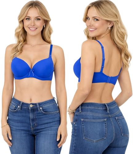 Image of ToBeInStyle Women's Pack of 6 Classic Style Underwire Supportive Padded Bras