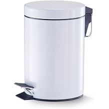 Zeller Pedal Bin 3L in White, 17 x 17 x 26 cm