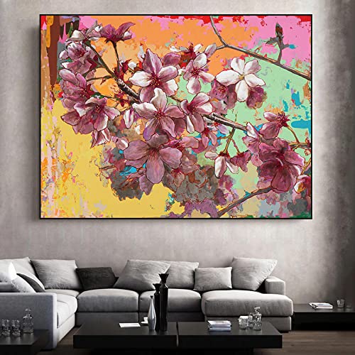 Fleurs de Cerisier Toile Tournesol Affiche Murale Émotion KEBIA 80x110