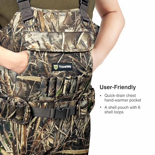 TIDEWE Chest Waders, Hunting Waders for Men with 800G Insulation, Waterproof Neoprene Bootfoot Wader, Realtree Max 7, Size 11 by TIDEWE - Image 5