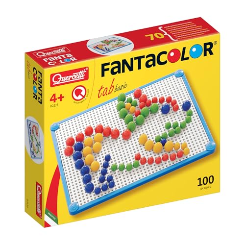 Quercetti Fantacolor Tab Basic 60 Clavijas de Colores, Juegos Educativos de Mosaicos Infantiles, Juguetes Niños 3 Años, Manualidades Niños, Juguetes Niños 4 Años, Juegos Montessori Made in Italy Quercetti Fantacolor Tab Basic 60 Clavijas de Colores, Juegos Educativos de Mosaicos Infantiles, Juguetes Niños 3 Años, Manualidades Niños, Juguetes Niños 4 Años, Juegos Montessori Made in Italy