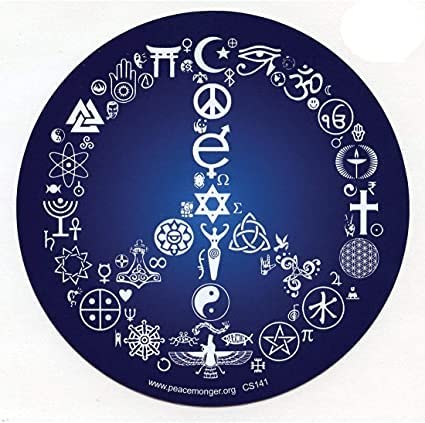 Coexist Word Symbol Peace Sign Esoteric Interfaith Decal Vinyl Stickers Cars Vans Trucks Walls Laptop Doors Windows Skateboard Tablet Multicolor Not Printed 6X6 #TOP30