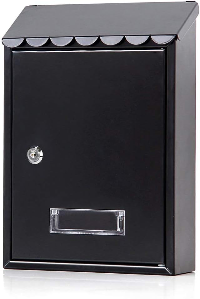 Password Lock Mailbox Newspaper Box Outdoor Waterproof Rust-Proof Wrought Iron Milk Box Suggestion Box for Schools/Post Office/Apartments,A