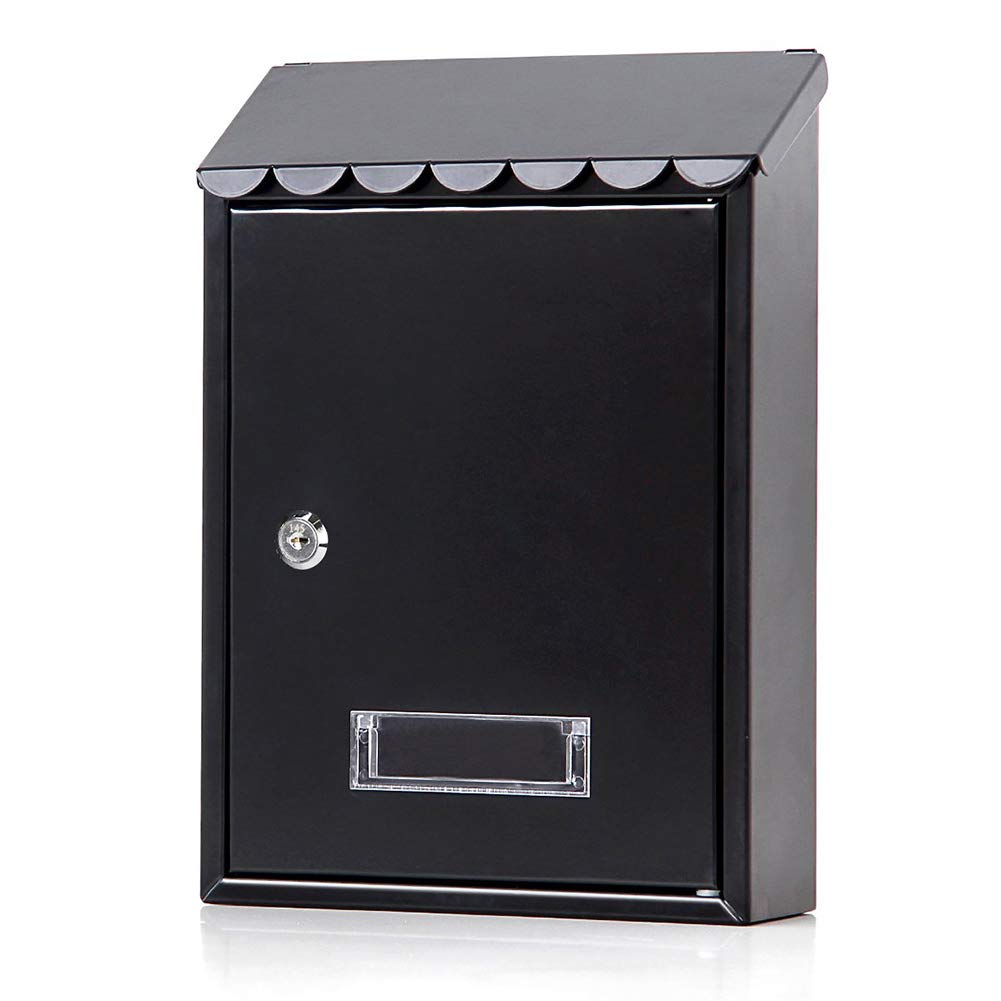 Password Lock Mailbox Newspaper Box Outdoor Waterproof Rust-Proof Wrought Iron Milk Box Suggestion Box for Schools/Post Office/Apartments,A