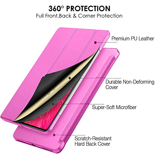 Image of DuraSafe Cases for iPad PRO 12.9 6 5 4 Gen 2022 2021 2020 [iPad 12.9 Inch 6th 5th 4th ] A2436 A2764 A2437 A2766 A2378 A2461 A2379 A2462 A2229 A2069 A2232 A2233 Hard PC Translucent Back Cover - Pink