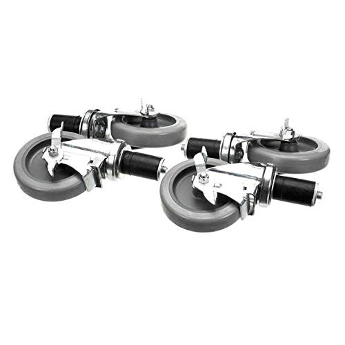 Ayr King B241 Locking Caster Set, 5" Diameter, Pack of 4