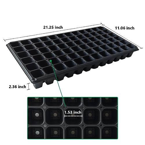 image for RooTrimmer Deep 72 Cell Seedling Trays, Thick Durable 72 Cell Plug Tra