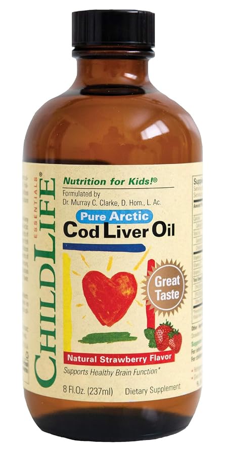 Child Life's Pure Arctic Lebertran, natürlicher Erdbeergeschmack, 237 ml