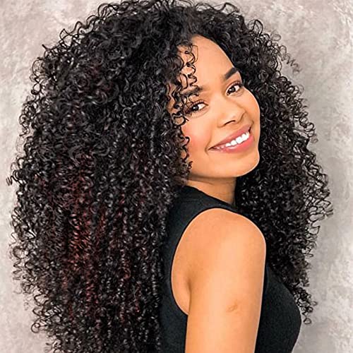 Afro Kinkys Wig 26 Inches Synthetic Hair Heat Resistant African Wigs BLONDE UNICORN Lace Front Wigs for Women for Daily Use with Wig Cap