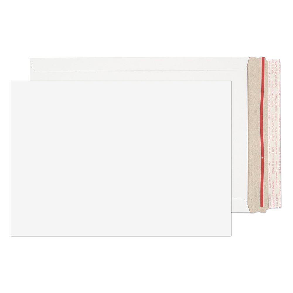 Blake VITA - White Board Envelopes C4 (324 x 229 mm) - Pack of 100 - Heavy Duty 350GSM Hardback - Sustainable 100% Recyclable - Anti-Bend with Rip Strip - Peel and Seal Allboard Envelope (PPA9-RS)