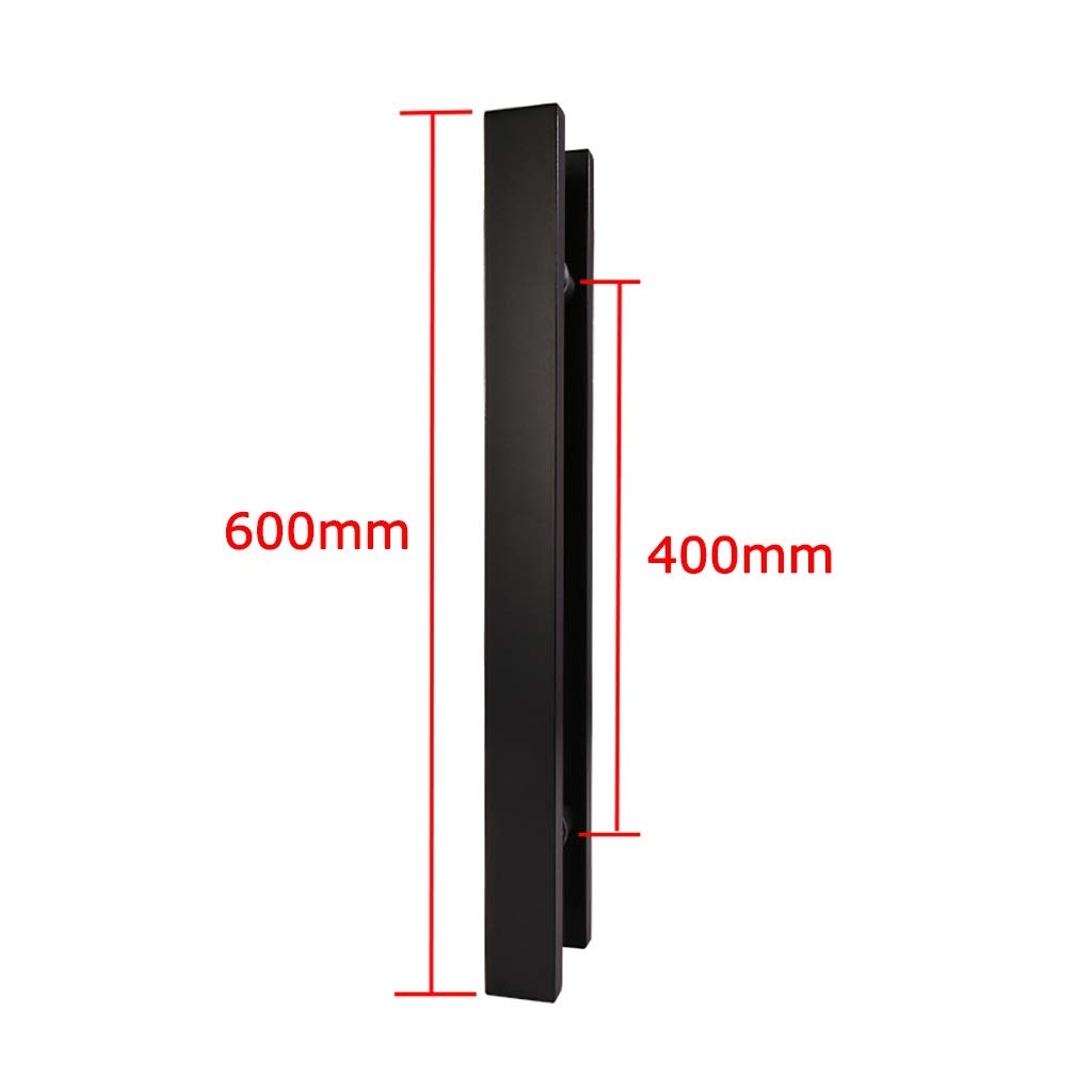 Maniglia per Porta Scorrevole per Porta del Fienile Maniglia per Porta in Vetro, Semplice Maniglia per Porta Push-Pull in Tubo Quadrato in Acciaio Inossidabile Nero/Maniglia per Porta in Leg